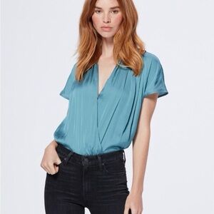 Paige Dijon Bodysuit - Atlantic Teal Blue - Size Extra Small XS